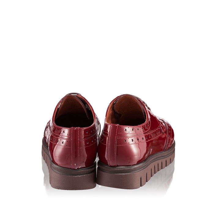 Pantofi casual dama bordo 4342 piele lacuita