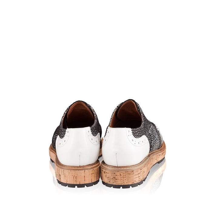 Pantofi Casual 5798 Lac Negru+Alb