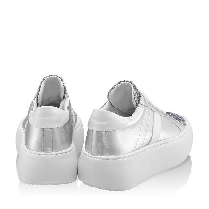 Imagine Pantofi Sport Dama 7181 Lamin + Glitter Argento