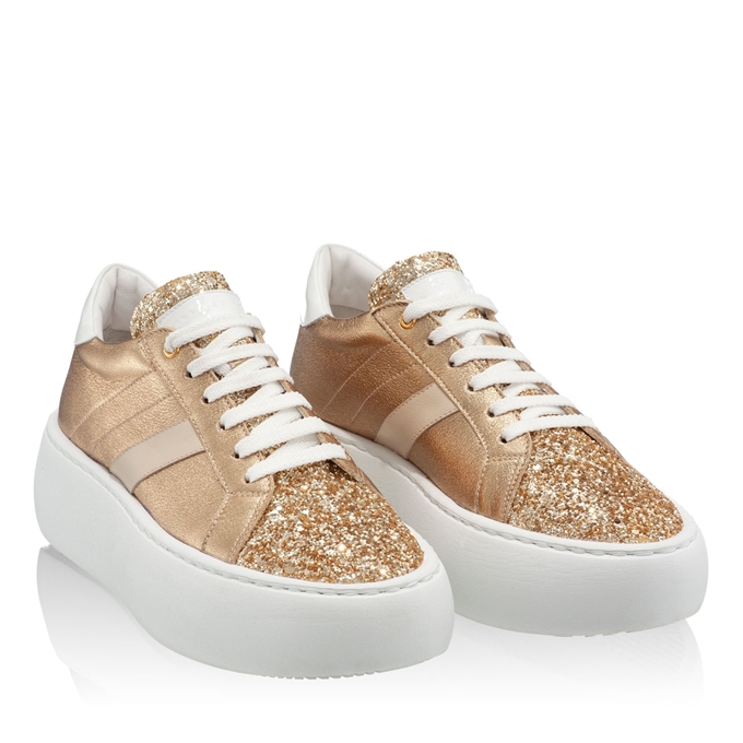 Imagine Pantofi Sport Dama 7181 Lamin + Glitter Oro