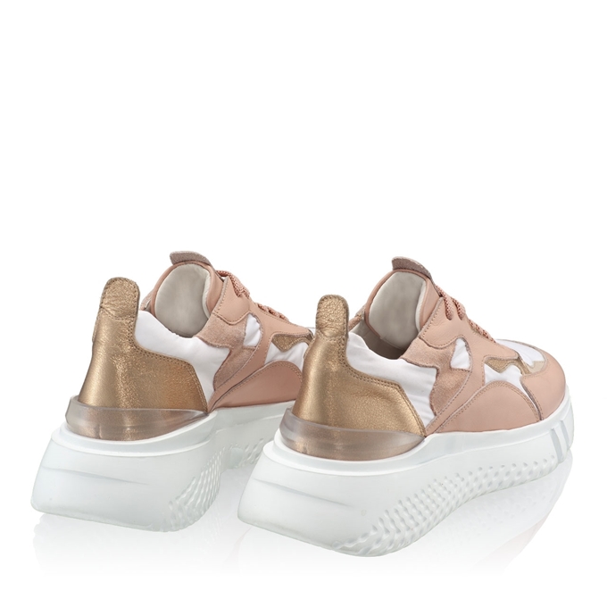 Imagine Pantofi Sport Dama 7176 Vitello Nude + Tesut Alb