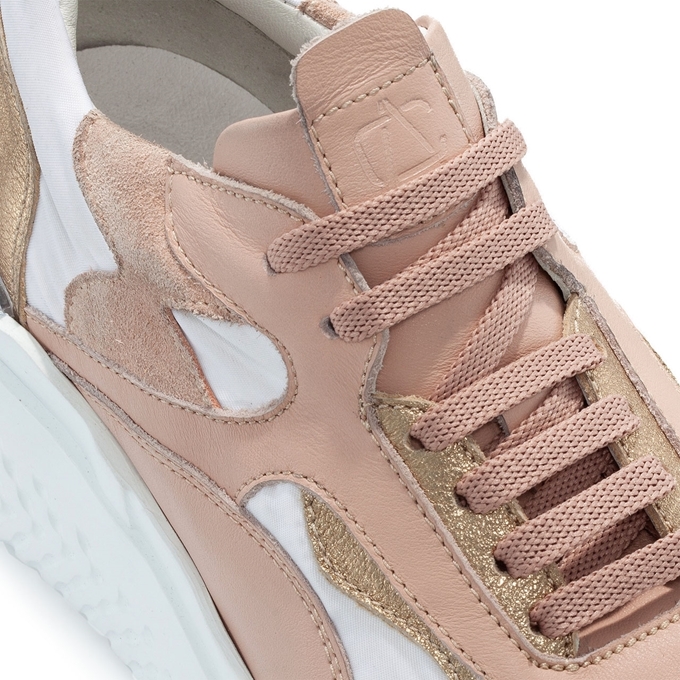 Imagine Pantofi Sport Dama 7176 Vitello Nude + Tesut Alb