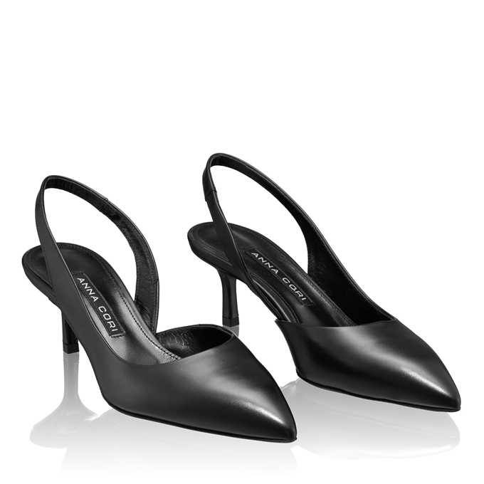 Imagine Pantofi Decupati Dama 8064 Vitello Negru