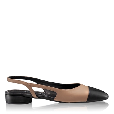 Imagine Pantofi Decupati Dama 8078 Vitello Cappuccino+Negru