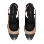 Imagine Pantofi Decupati Dama 8078 Vitello Cappuccino+Negru