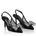 Imagine Pantofi Decupati Dama 8080 Camoscio+Rete Negru