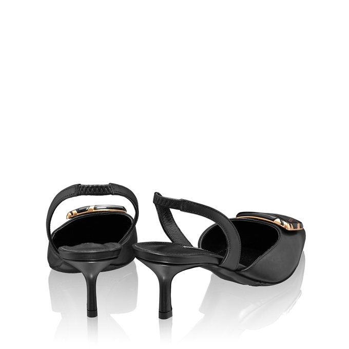 Imagine Pantofi Decupati Dama 8123 Vitello Negru