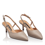 Imagine Pantofi Decupati Dama 8053 Vitello Taupe