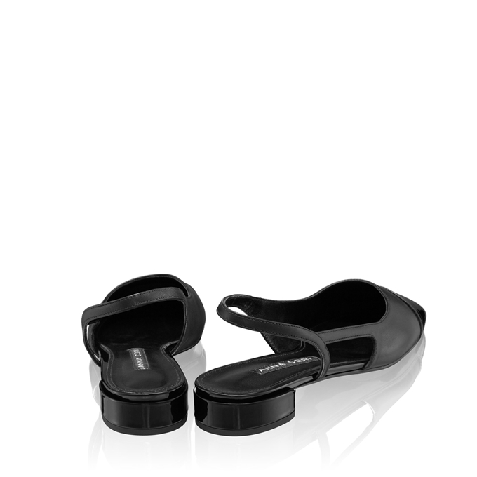 Imagine Pantofi Decupati Dama 8078 Vitello+Lac Negru