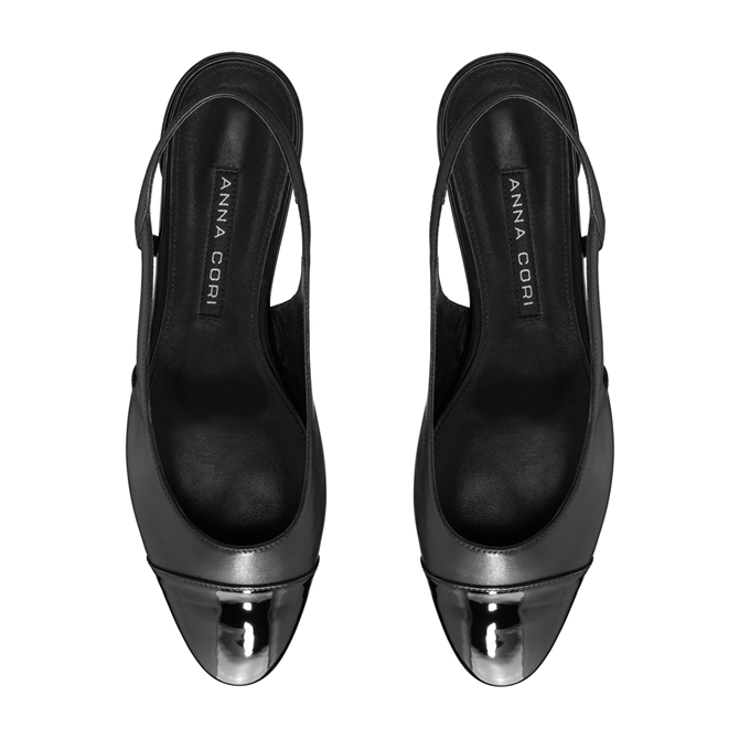 Imagine Pantofi Decupati Dama 8078 Vitello+Lac Negru