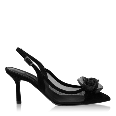 Imagine Pantofi eleganti 8086 Camoscio+Rete Negru