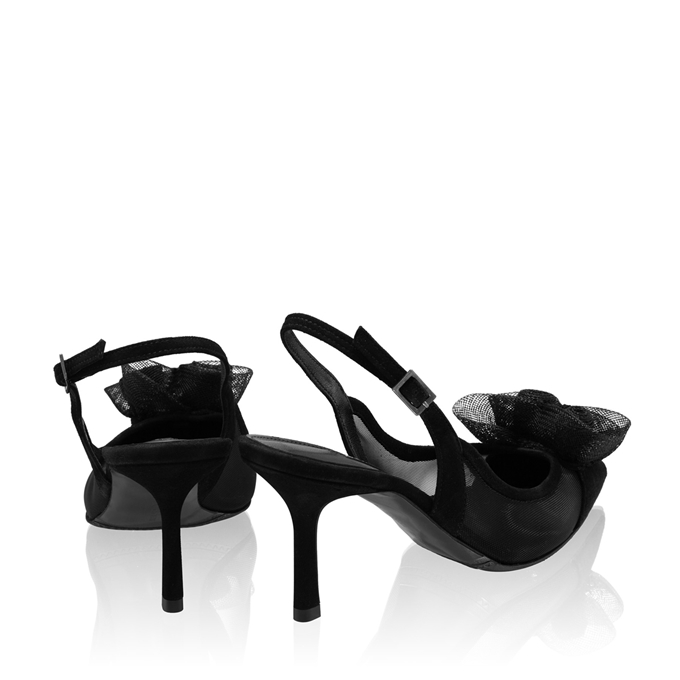 Imagine Pantofi eleganti 8086 Camoscio+Rete Negru
