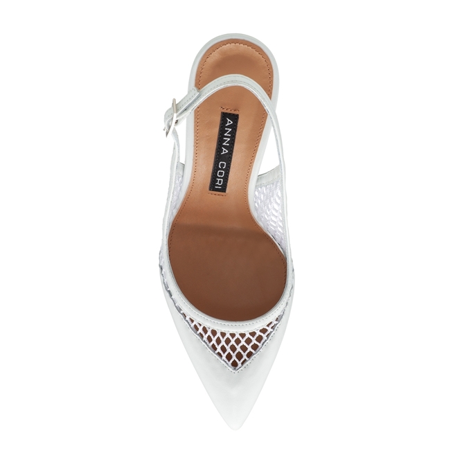 Imagine Pantofi Decupati Dama 8095 Vitello+Rete Alb