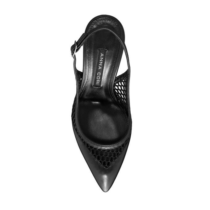 Imagine Pantofi Decupati 8095 Vitello+Rete Negru